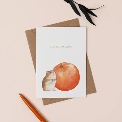 Orange You Clever Card