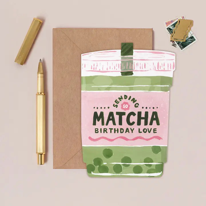 Matcha Birthday Card