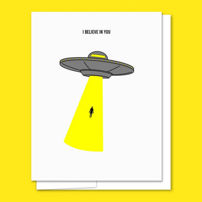 UFO Letterpress Card