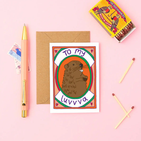 To My Luvvva! Beaver Mini Card