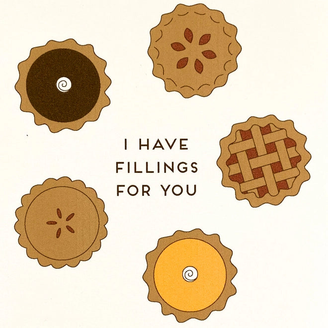 Fillings for You Letterpress  Card