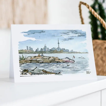Island View Toronto Skyline Greeting Card