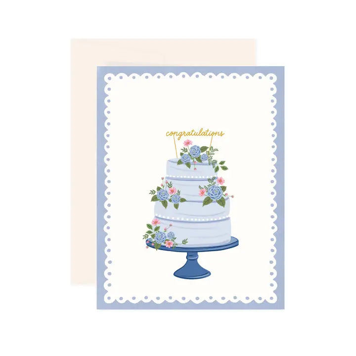 Congrats Wedding Cake Card