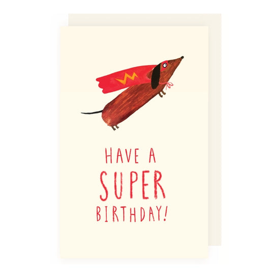 Super Dog Birthday Greeting Card