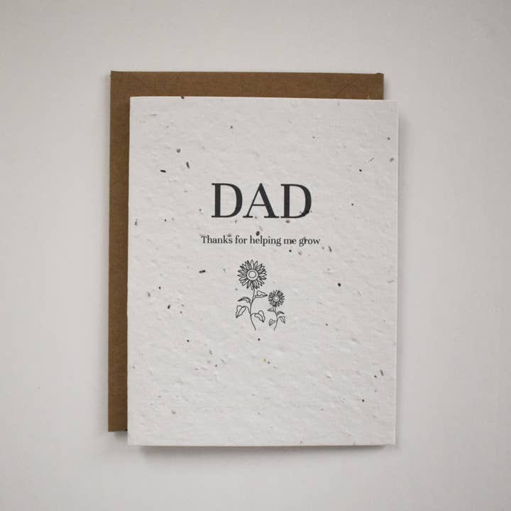 Father's Day Sunflower Plantable Greeting Card