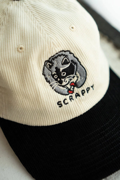 Scrappy Two-Tone Corduroy Dad Hat Embroidered Cord Hat