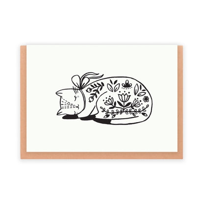 Sleeping Cat card