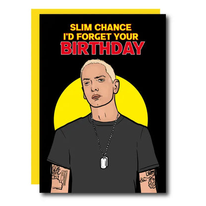 Slim Chance Rapper Happy Birthday Greeting Card