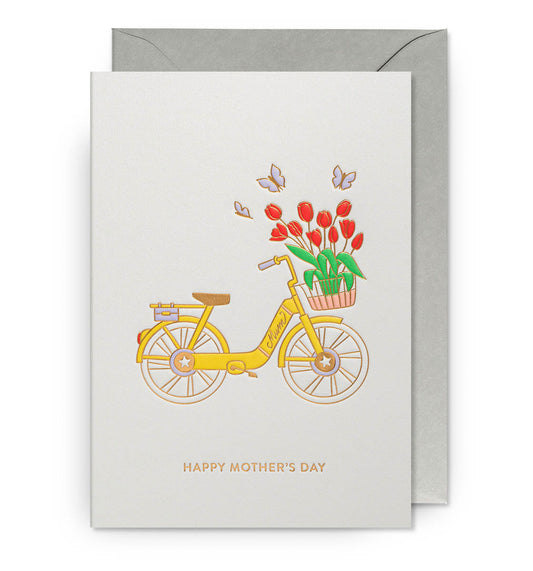 Tulip Bicycle Happy Mother's Day Card