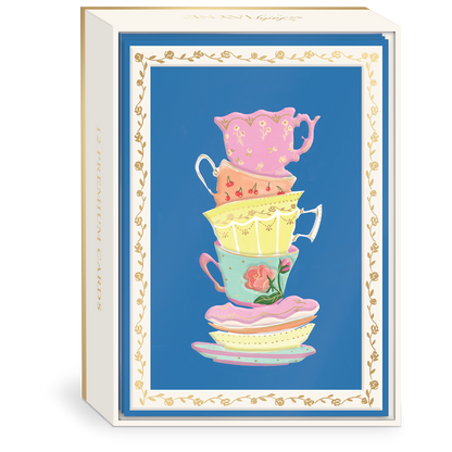 Teacups Blank Boxed Note Cards