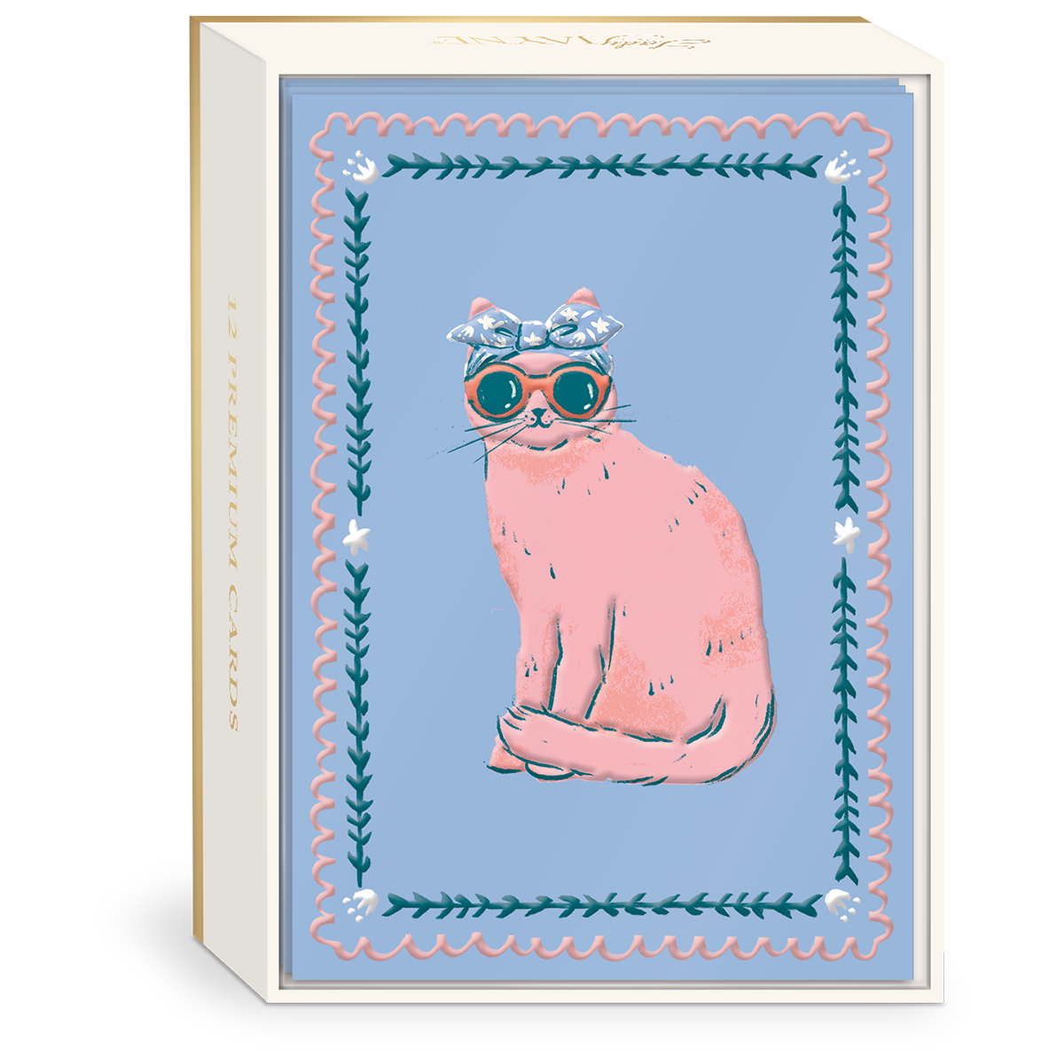 Stylish Cat Blank Boxed Note Cards