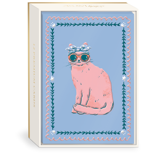 Stylish Cat Blank Boxed Note Cards