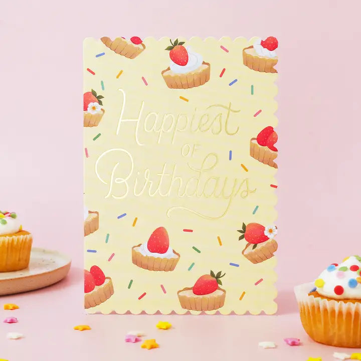 Strawberry Tart Birthday Card