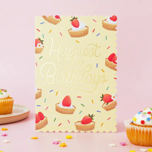 Strawberry Tart Birthday Card