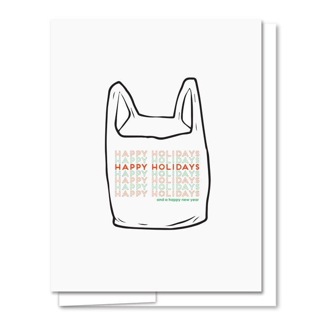 Happy Holidays Bag Funny Holiday Card