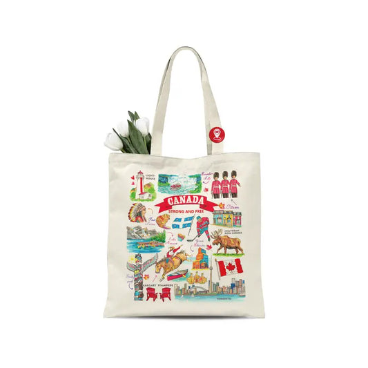Canada Icons Canvas Tote Bag