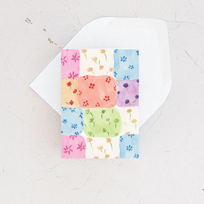 Patchwork Florals Enclosure Card
