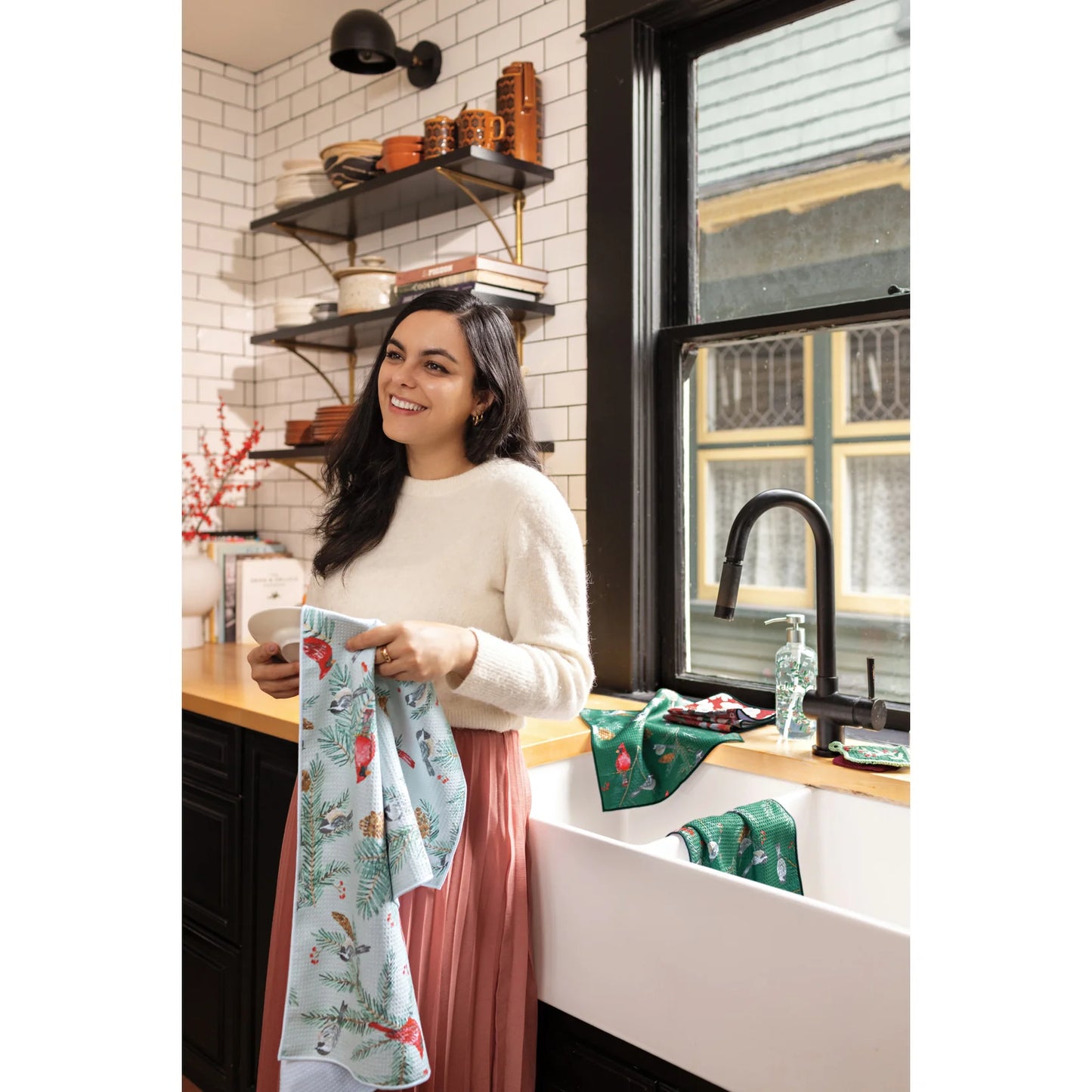 Birds & Boughs Recycled Microfibre Dishtowel