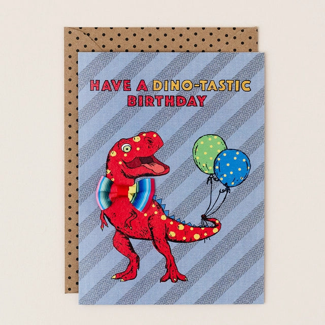 Dinosaur Kids Hand-finished Birthday Card