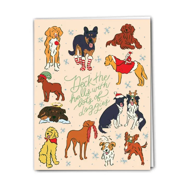 Doggies Merry Christmas Card