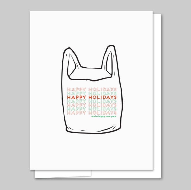 Happy Holidays Bag Funny Holiday Card