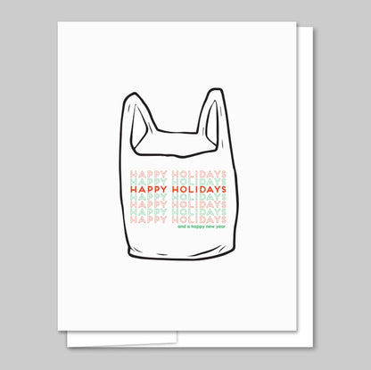 Happy Holidays Bag Funny Holiday Card