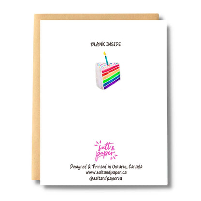 Rainbow Cake Slice Card