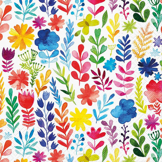 Luncheon Botanical Walk Napkins. Pack of 20