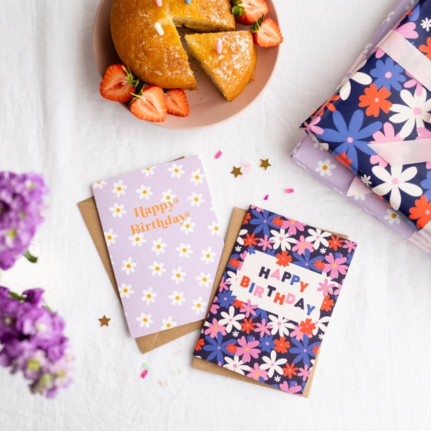 Flowers Happy Birthday Card