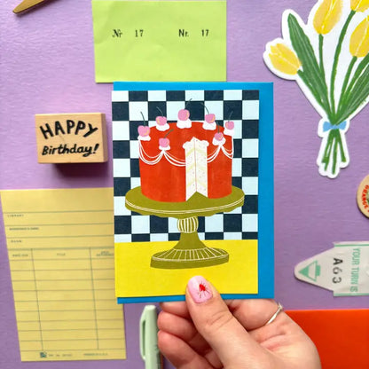 Mini Vintage Layered Cake Birthday Card