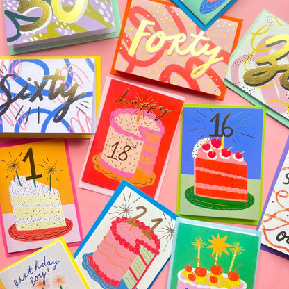 16th Birthday Cake Card
