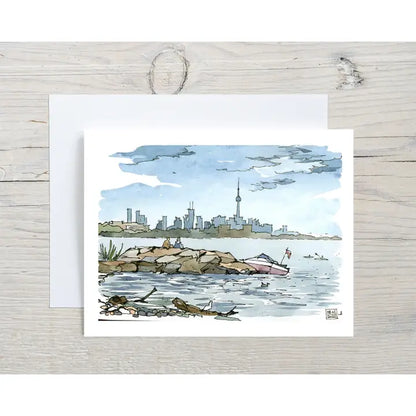 Island View Toronto Skyline Greeting Card
