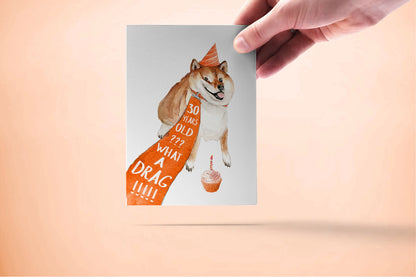 30th Birthday Drag Doge Card