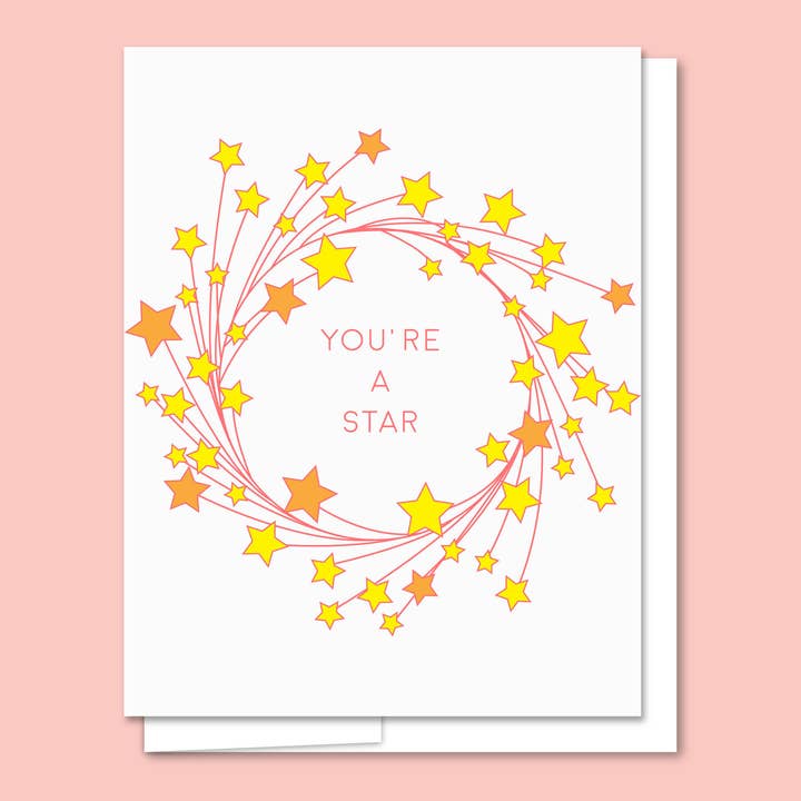 Star Letterpress Love Card