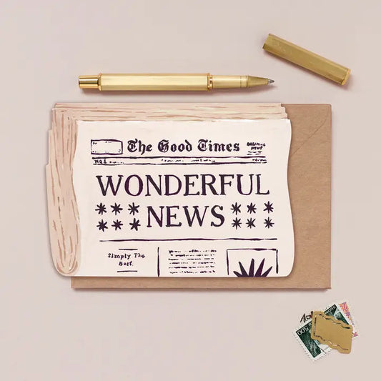 Newspaper Congratulations Card