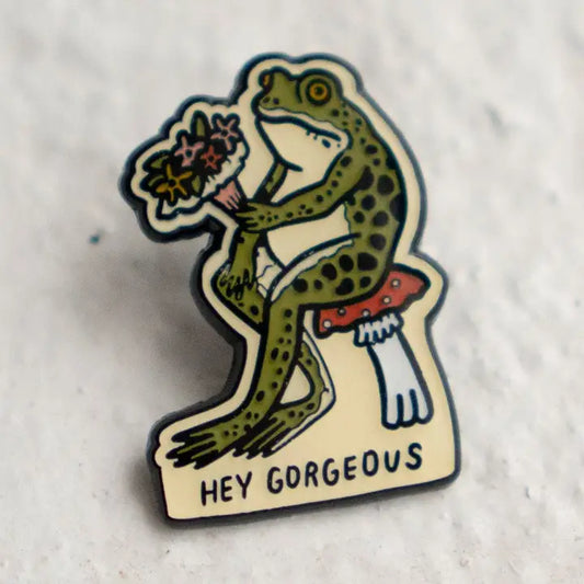 @4 Hey Gorgeous Enamel Lapel Pin