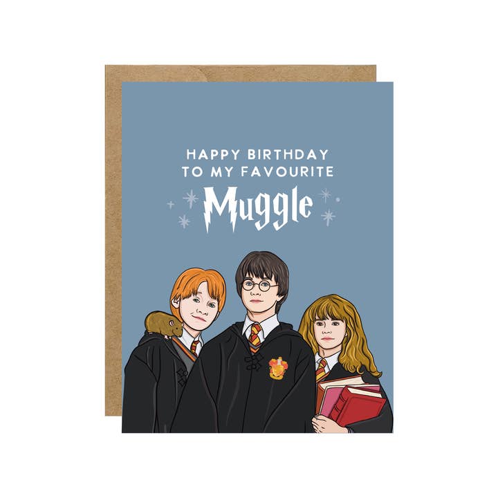 Magical Trio Favourite Muggle Pop Culture Birthday Card