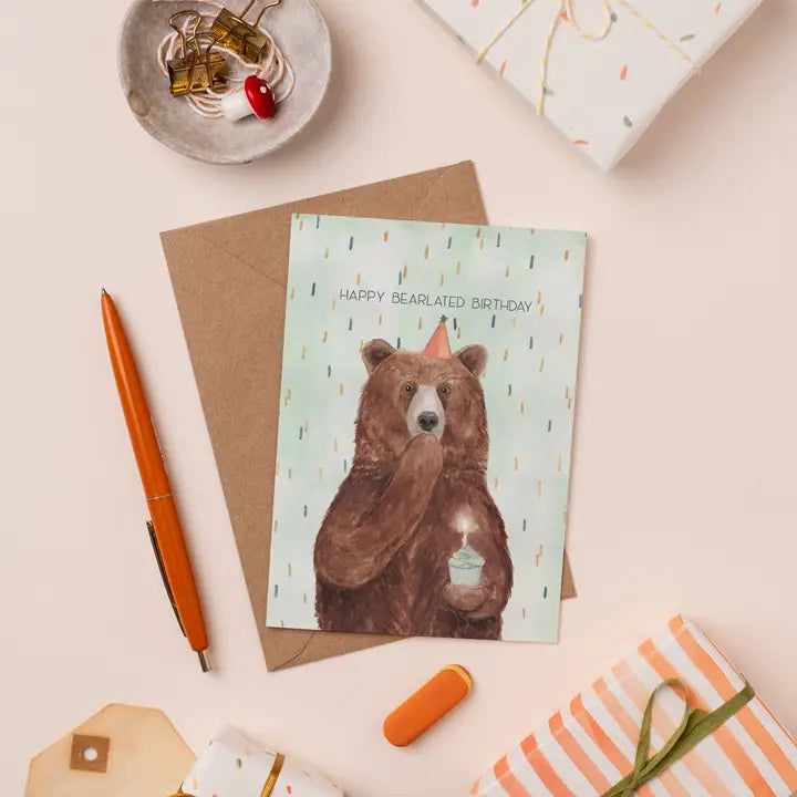 Happy Bearlated Birthday Card