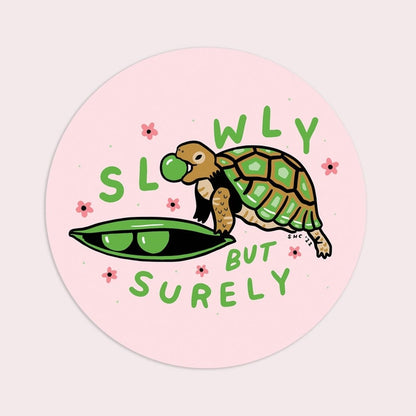 S144 Slowly but Surely (Turtle) Vinyl Sticker