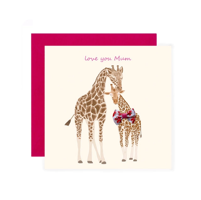 Love you Mum giraffes Card