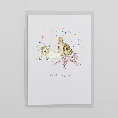 Party Squad Card With Gold Foil Confetti Birthday Card