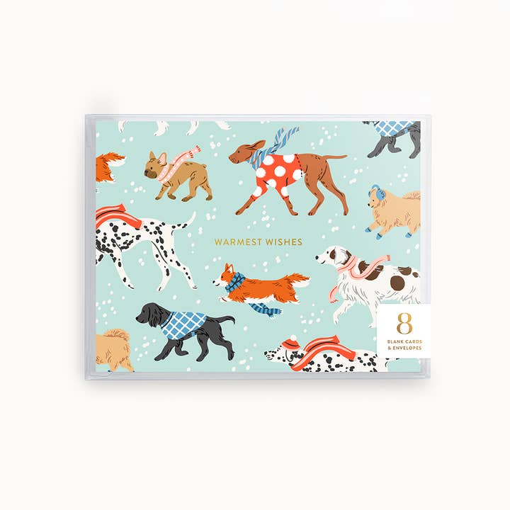 Warmest Wishes Dogs Boxed Card