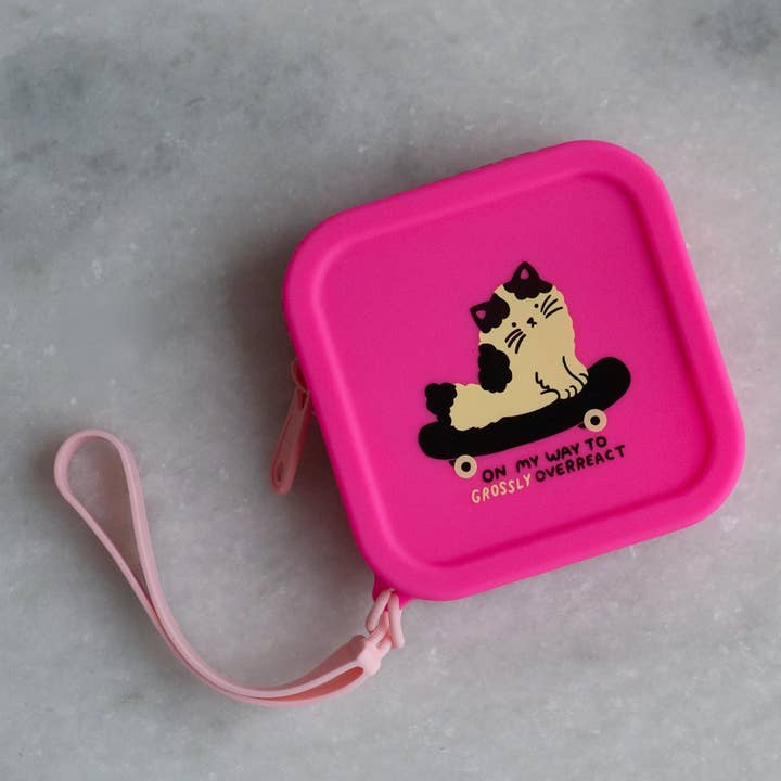 Overreact Zipper Silicone Coin Pouch