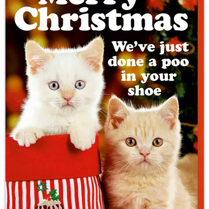 Poo In Your Shoe Christmas Greeting Card