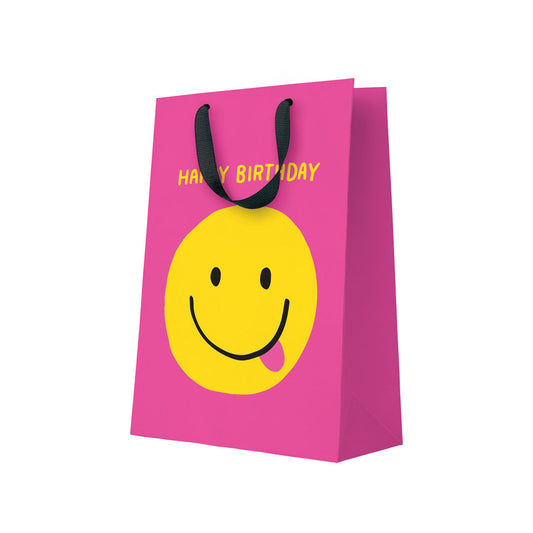 Happy Birthday Smiley Face Large Gift Bag