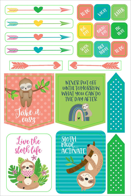 Essentials Sloth Planner Stickers