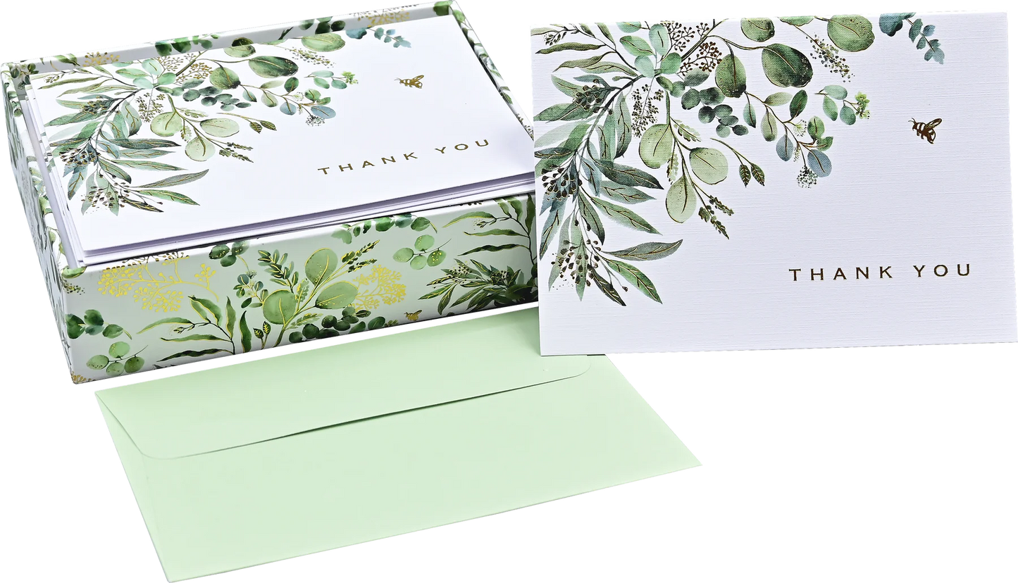 Eucalyptus Thank You Boxed Note Cards