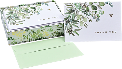 Eucalyptus Thank You Boxed Note Cards