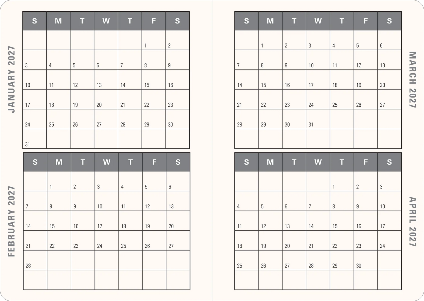 2027 Birds & Berries Weekly Planner