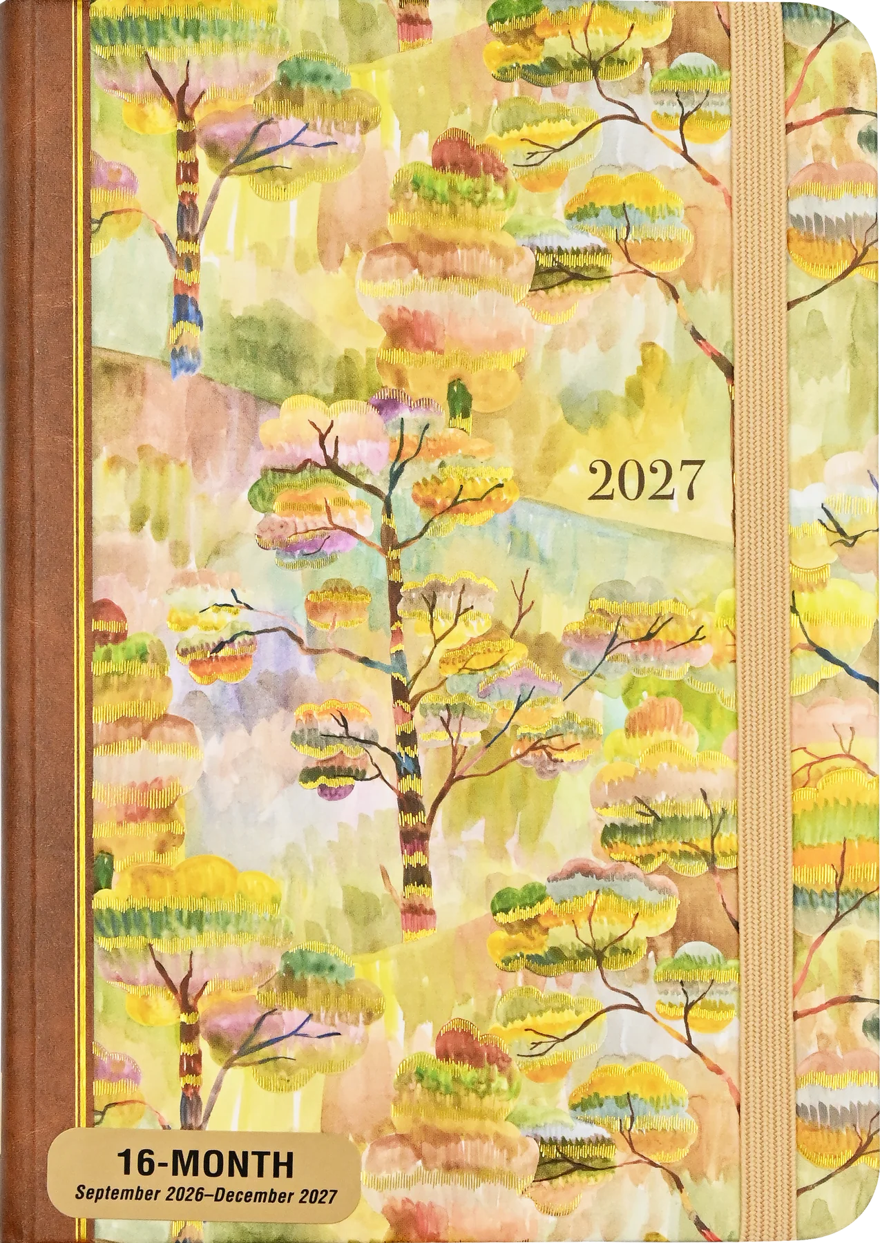 2027 Watercolour Treescape Weekly Planner